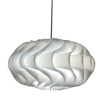 Linea Erena One Light Pendant in White Fiorentino