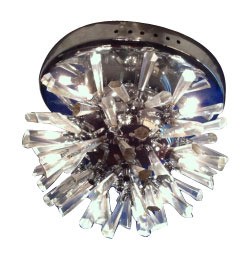 Linea Nine Light Crystal Pendant in Chrome Fiorentino