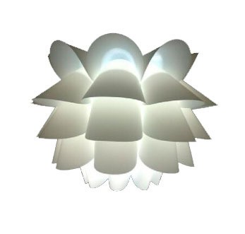 Linea Rana One Light Pendant in White Fiorentino