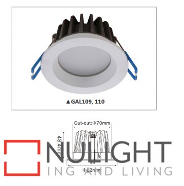 Downlight LED FIXED SILVER Round 5000K 10W 90D 70mm IP54 ICF (800 Lumens)  DOM CLA