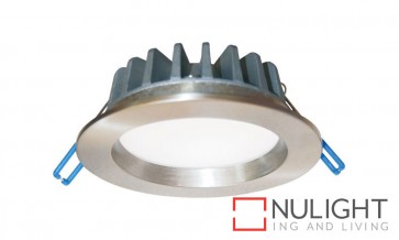 Downlight LED FIXED Dimmable Satin Chrome Round 3000K 10W 90D 90mm IP54 ICF  (700 Lumens)  DOM CLA