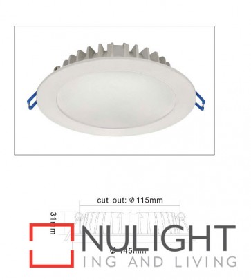 Downlight LED FIXED SLIM Dimmable White Round 5000K 12W 90D PA Flush diffuser 115mm IP54 ICF (1080 Lumens)  DOM CLA