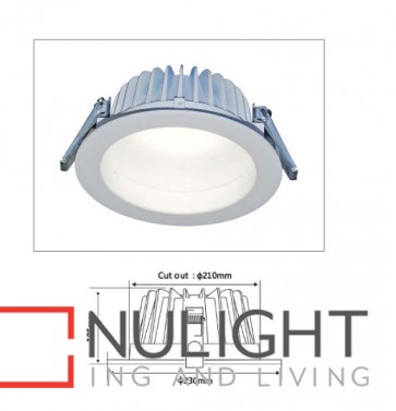 Downlight LED FIXED Dimmable White Round 5000K 23W 210mm IP54 ICF (1800 Lumens) CLA
