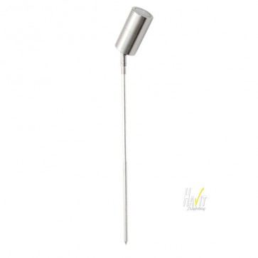 12V LED Single Adjustable Spike Spotlight - 486mm Spike Silver Anodised Aluminium Havit