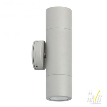 12V LED Tivah Outdoor Up/Down Wall Pillar Light in Silver Havit