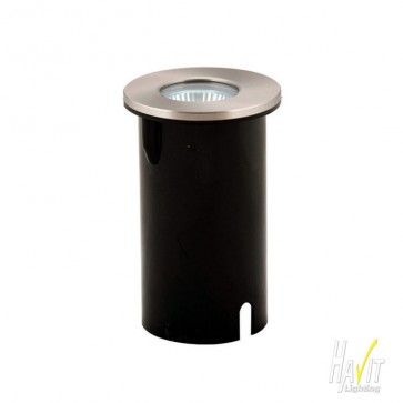 12V Recessed One Light Outdoor Wall/Steplight with Eyelid and Cover in Stainless Steel Havit