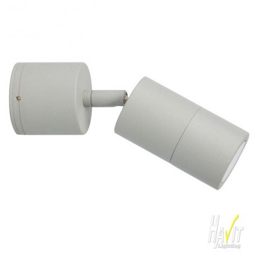 12V Tivah Adjustable Wall Pillar Light in Silver with Transformer Havit