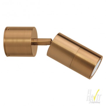12V Tivah Adjustable Wall Pillar Light in Solid Copper with Transformer Havit