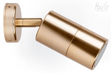 Aluminium Single Adjustable Wall Pillar Light in Gold Havit