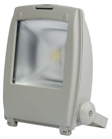 LED Flood Light Silver Aluminium Poly Powder Coated 240V 50w Havit