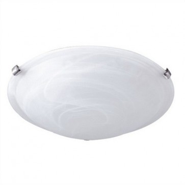 Nowra Flush Ceiling Light with Alabaster Glass and Natural Tri Phosphor Hermosa Lighting