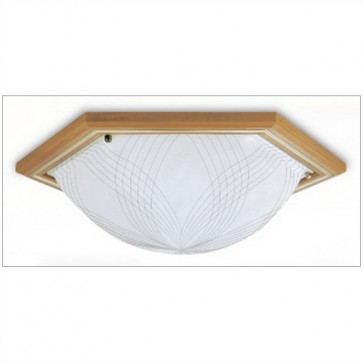 Scone Oyster Fluorescent Flush Mount with Natural Tri Phosphor Hermosa Lighting