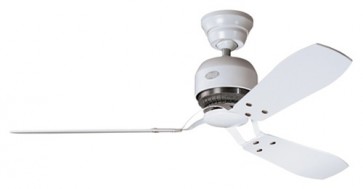 Tribeca Ceiling Fan in White with Three White / Maple Switch Blades Hunter Fans
