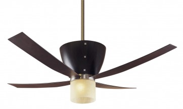 Valhalla Ceiling Fan in Coffee Beech with Light Kit and Coffee Beech Blades Hunter Fans