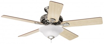 Vista Ceiling Fan in Brushed Nickel with Five Maple / Cherry Switch Blades Hunter Fans