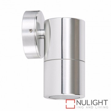 Silver Coloured Aluminium Single Fixed Wall Pillar Light 10W Gu10 Led Cool White HAV