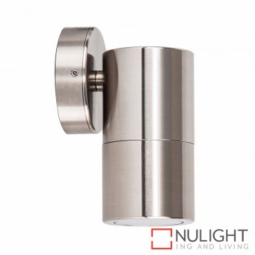 Titanium Coloured Aluminium Single Fixed Wall Pillar Light 5W Gu10 Led Warm White HAV