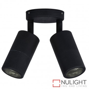 Black Double Adjustable Wall Pillar Light 2X 5W Mr16 Led Warm White HAV