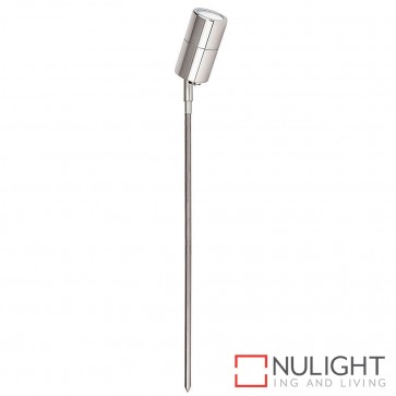 Silver Coloured Aluminium Single Adjustable Garden Spike Spotlight 5W Mr16 Led Cool White HAV