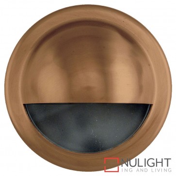 Copper Round Surface Mounted Steplight With Large Eyelid 2.3W 12V Led Cool White HAV