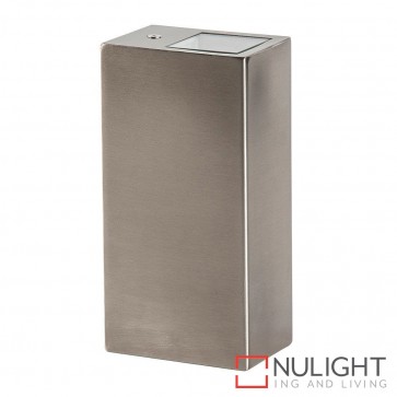 316 Stainless Steel Square Surface Mounted Wall Light 2X 5W Gu10 Led Warm White HAV