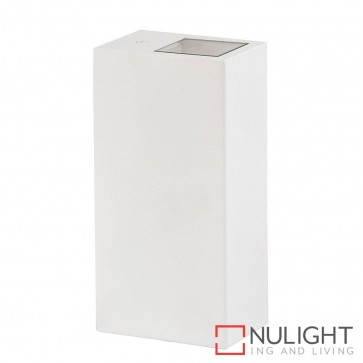 White Square Surface Mounted Wall Light 2X 5W Gu10 Led Cool White HAV