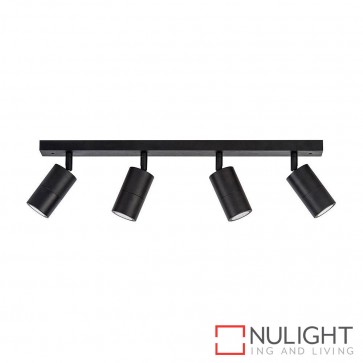 Black 4 Light Bar 4X 5W Gu10 Led Warm White HAV