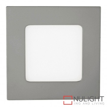 Silver Square Recessed Panel Light 4W 240V Led Warm White HAV