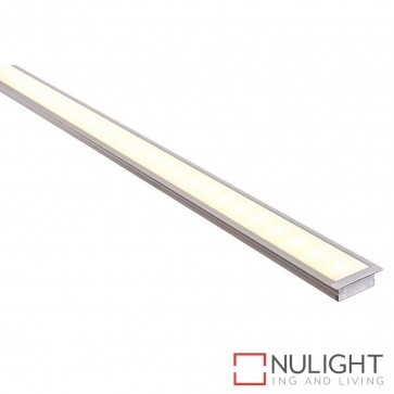 30Mm X 10Mm Shallow Square Winged Aluminium Profile With Opal Diffuser - Kit - Per Metre HAV