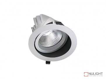 Vibe 34W Cool White Round LED Shoplight Downlight White VBL