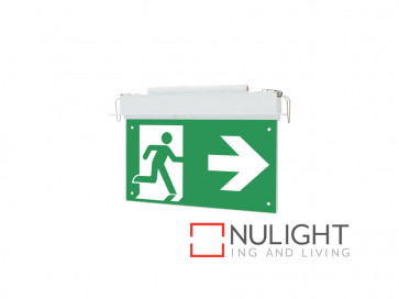 LED Maintained Emergency Blade Exit Sign Recessed VBL