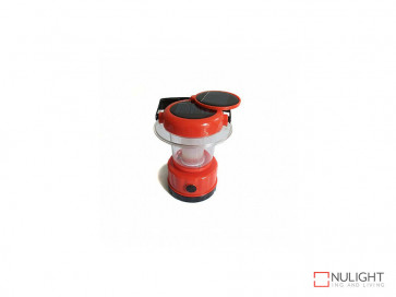 Portable Solar Lantern with built in Panel In Red VBL