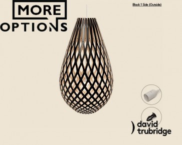 Koura Black 1 Side Outside David Trubridge Pendant DAV