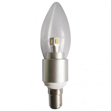 LED Clear Candle 4W SBC Dimmable Light Bulb CLA Lighting