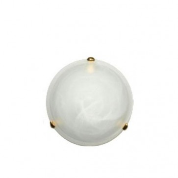 30 cm One Light Oyster Light with Alabaster Glass Lummax