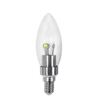 3W LED Crystal Candle Bulb (Set of 6) Lummax