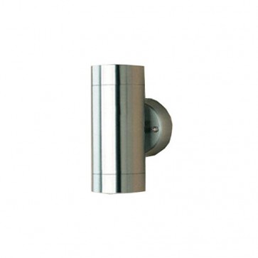 Two Light GU10 Up and Down Wall Bracket in Stainless Steel Lummax