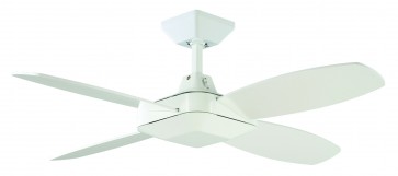 Quadrant Mini 106.7cm Ceiling Fan in White Martec