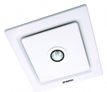 Tetra Light Square Exhaust Fan and 50W Light in White Martec