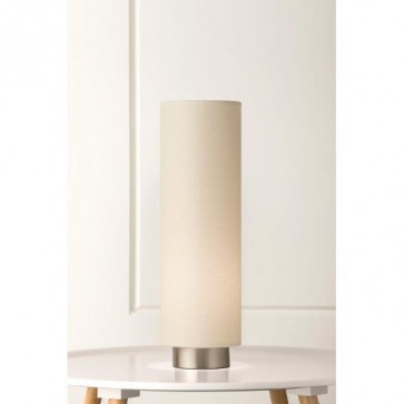 226 Beem Satin Nickel Fabric Table Lamp