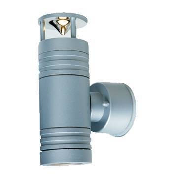 Bloc Up and Down Wall Bracket in Silver Mercator Lighting