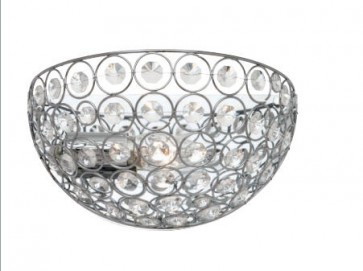 Crane One Light Wall Sconce in Chrome Mercator Lighting