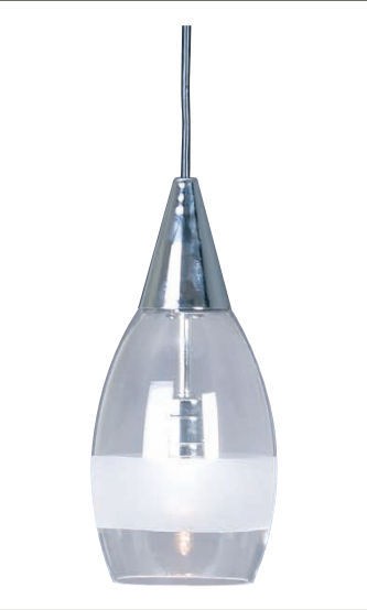 Halo One Light Pendant in Chrome Mercator Lighting