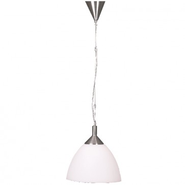 Lista One Light Flex Pendant in Brushed Chrome Mercator Lighting