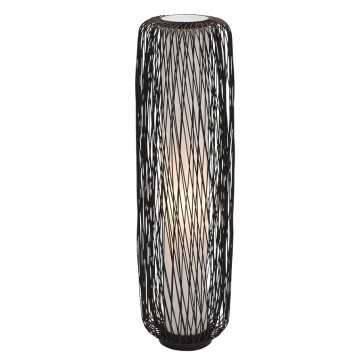 Virgo One Light Floor Lamp in Chocolate Bamboo Mercator Lighting