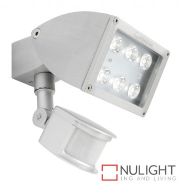 Zone 1 Light LED Exterior Floodlight with Sensor Brushed Chrome MEC
