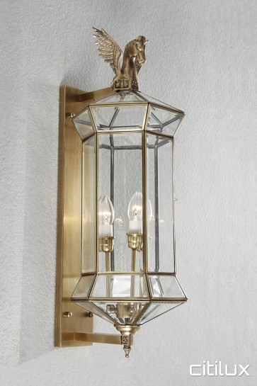 North Ryde Classic Outdoor Brass Wall Light Elegant Range Citilux