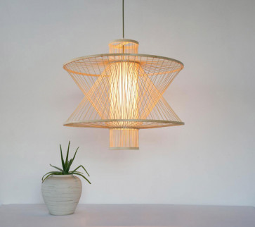 Tiwana Natural Timber Pendant Light in Natural Colour Citilux