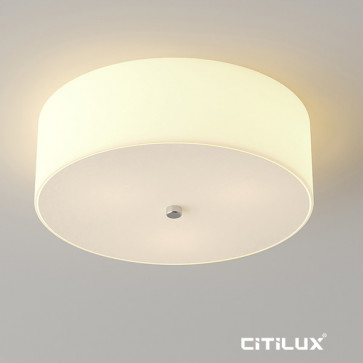 Tennessee plain cylinder shape with off white fabric shade ceiling light Citilux
