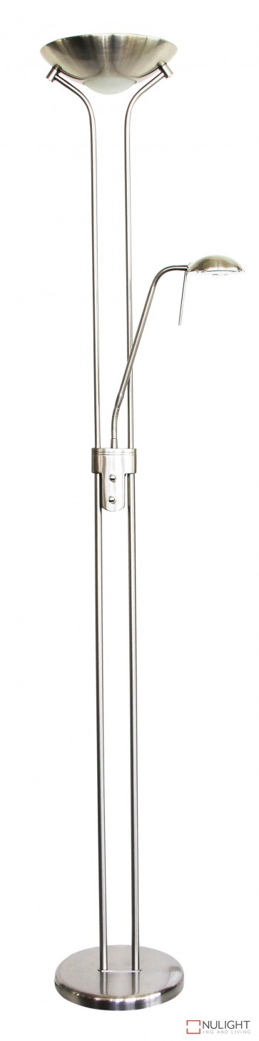 Alena Led Mother And Child Brushed Chrome Floor Lamp ORI